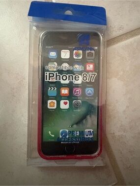 iPhone 8/7 Protective Case - Red